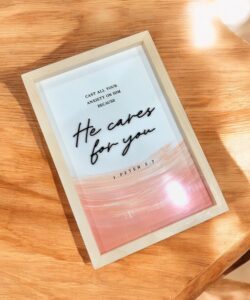 Tranh He care for you (20x30cm)