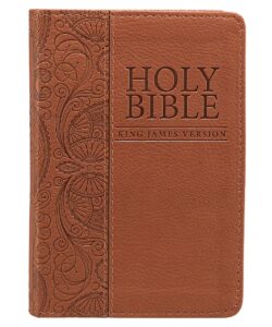 King James Version KJV - Bìa Da Họa Tiết Màu Nâu - KJV014